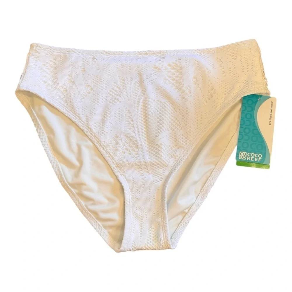Coco Reef High Esteem High Waist Bikini Bottom - Wild Palm Crochet NWT